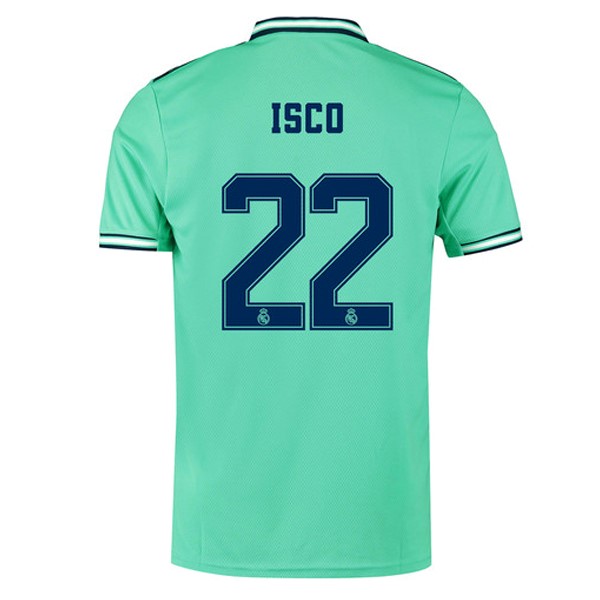 Camiseta Real Madrid NO.22 Isco 3ª 2019/20 Verde